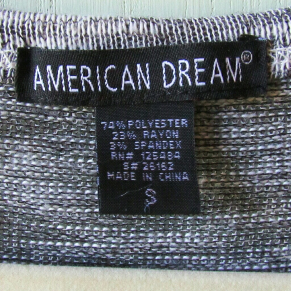 American dream ivory lace long sleeve gray shirt S - Picture 5 of 5